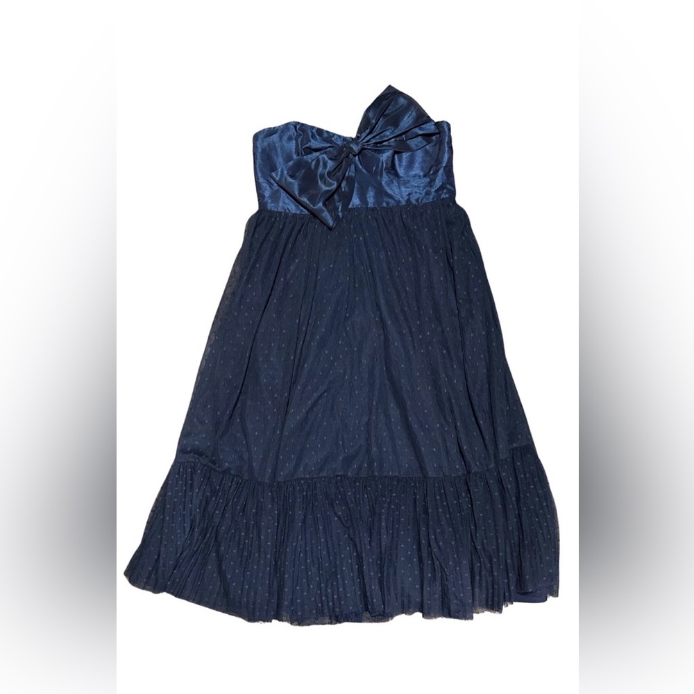 Anthropologie x Hutch Tulle Bow-Tie Midi Dress, Blue, Size 16W - Picture 5 of 7